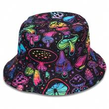 Mũ xô hai mặt in hình nấm thời trang, phong cách hip hop unisex. - A - Xem 8