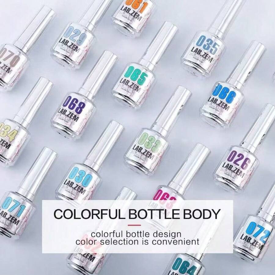 Gel Nail Polish 14 ML ZEM NAIL - LAB ZEM COLLECTION - ANVISA Approved - UV LED Curing - Perfect Coverage - KIT WITH 10 RANDOM COLORS - View 1