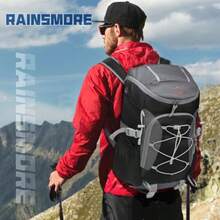 RAINSMORE Mochila de Senderismo Plegable para Mujer Hombre Mochila Camping 40 Litros Mochilas para Escalar Impermeable - Negro y gris - Ver 7
