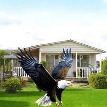 2D Acrylic Majestic Eagle Garden Decor Stake - Vibrant Color, No Power Needed, Suitable For Halloween And Independence Day Outdoor Decoration, Durable Plastic Outdoor Decor - B - View 3