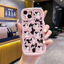 Funda para teléfono con estampado de vaca, lunares y ondas (1 pieza), impresión UV, compatible con iPhone 17/17 Pro Max/16 Pro Max/15 Pro/14 Pro/13 Pro/12 Pro/12/11 - Color 1 - Ver 8