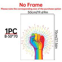 1/6 Stücke/Set LGBTQ+ Pride Leinwand Poster, Regenbogen-Themen Wandkunst Dekoration, lebendiges mehrfarbiges Design, mit den Zitaten "Happy Pride", "Love Is Love", "Love Is Never Wrong", Gleichberechtigung & Inklusion Heimdekoration, Gemälde, moderne Pride Month Wanddekoration, Wohnzimmer Schlafzimmer Apartment Ästhetik Ornament, minimalistischer Regenbogen-Muster, Innenraum Wandbehang Kunst, optional mit Rahmen - Mehrfarbig - Übersicht 27