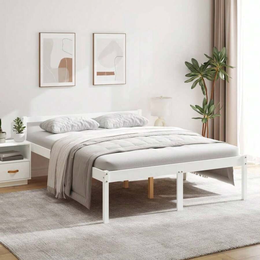 vidaXL Bed Frames - White - View 1
