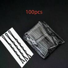 200/100/50/20pcs Women Simple Black Solid Color Hair Clips, Suitable For Ladies Hair Accessories, Black Text Hair Clips, Hair Clips, Small Black Clips, Headwear, Hair Pins, Trimming Clips, Wavy, Hair Styling Clips, Women Hair Clips,Summer,Holiday,Travel - Black - View 11