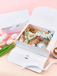 10/5件/1件 情人節禮物盒附緞帶，婚禮季禮品包裝盒，適合戀人、朋友，驚喜禮物盒，適用於生日、派對、節日、情人節 - 白色 - 查看 5