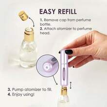 4PCS 5ml Refillable Perfume Atomizer | Travel Spray Bottle, Leak-Proof Continuous Mist For Cologne & Body Mists – Mini Decanter Gift Set For Men (Fall/Holiday Essentials) Portable Mini Pocket Perfume Atomizer - 彩色 - 查看 6
