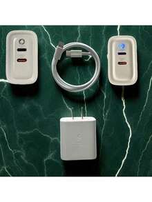 DEMTECH Cargador tipo C de 50W con adaptador de corriente y cable USB-C a Lightning de 1 metro, diseñado para ofrecer carga rápida y confiable en smartphones de nueva generación, tabletas y otros dispositivos compatibles. - Tipo de Enchufe A USA (110-127V) - Ver 3