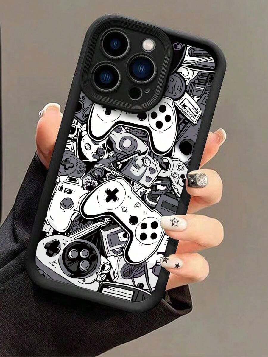 [Se EnvíA Localmente][Se EnvíA Localmente]1 Pieza Nuevo Estuche De TeléFono A Prueba De Golpes De TPU Con Textura De Consola De Juegos Y Borde Grueso, Compatible Con Apple  16/16 Pro Max/16 Pro/16/16 Plus, 11, 15 Pro Max, 14 Pro Maxfundas fundas - Color 1 - Ver 1