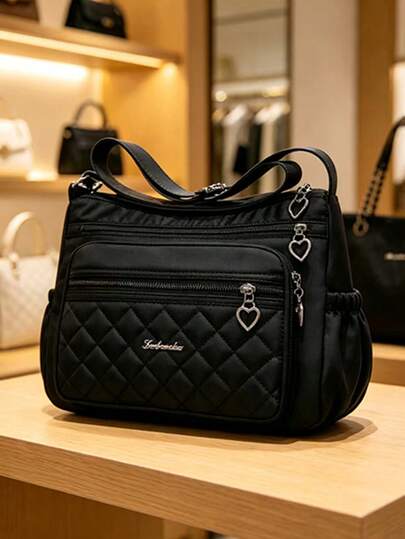 New Men's Crossbody Bag Fashionable And Versatile Korean Version Single Shoulder Multi-Layer Sports And Leisure Square Bag Men's Bag