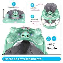 THE BABY SHOP Andadera Plegable C/ Tapete Saltarín Rana Musical Tek-204 - Verde - Ver 2