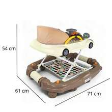 THE BABY SHOP Semi-Luxury Baby Walker Rocker Bocho Mod. Tek-201 - Brown - View 5