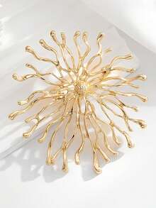 1 chiếc ghim cài áo hình bông tuyết cách điệu phong cách Âu Mỹ thời trang | Hợp kim kẽm mạ vàng KC, thích hợp đeo hàng ngày, thiết kế to bản. - Nhiều màu - Xem 1