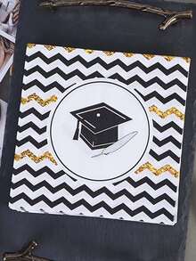 40pcs Graduation Party Napkins - Perfect For School, College And High School Graduation Celebrations | Disposable Napkins Suitable For Graduation Ceremony, Photo Booth And Family Graduation Party - Graduation Cap Printed Napkins - View 6