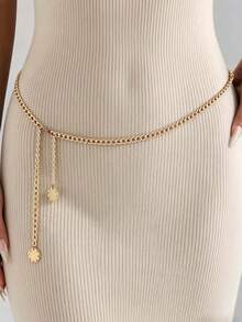 1 chiếc dây đeo eo tối giản điều chỉnh được dành cho nữ, dây đeo cơ thể đa năng mùa hè cho kỳ nghỉ biển, dây đeo eo màu vàng đeo hàng ngày. - Vàng - Xem 2