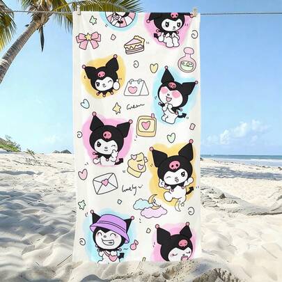 SANRIO 1 Khăn tắm biển dễ thương: Được thiết kế với họa tiết hoạt hình đáng yêu và làm từ sợi microfiber siêu mềm, chiếc khăn bền, nhanh khô này rất lý tưởng cho bãi biển, hồ bơi hoặc các trung tâm giải trí. Chống cát và chống nắng, nhẹ và thoải mái - là lựa chọn lý tưởng cho các hoạt động như lướt sóng, bơi lội và yoga.
