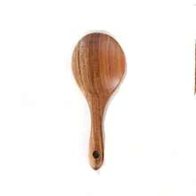1pc/2pcs Cypress Wood Rice Scoops, Japanese Style Short Handle Rice Spatula, Wooden Cooking Spoons, Rice Cooker Serving Spoon, Non-Stick Rice - Brown - View 12