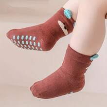 5 đôi tất trẻ em, họa tiết động vật hoạt hình, đa năng dùng được cả bốn mùa, chống trượt, thích hợp mang trong nhà cho trẻ nhỏ. - Nhiều màu - Xem 6