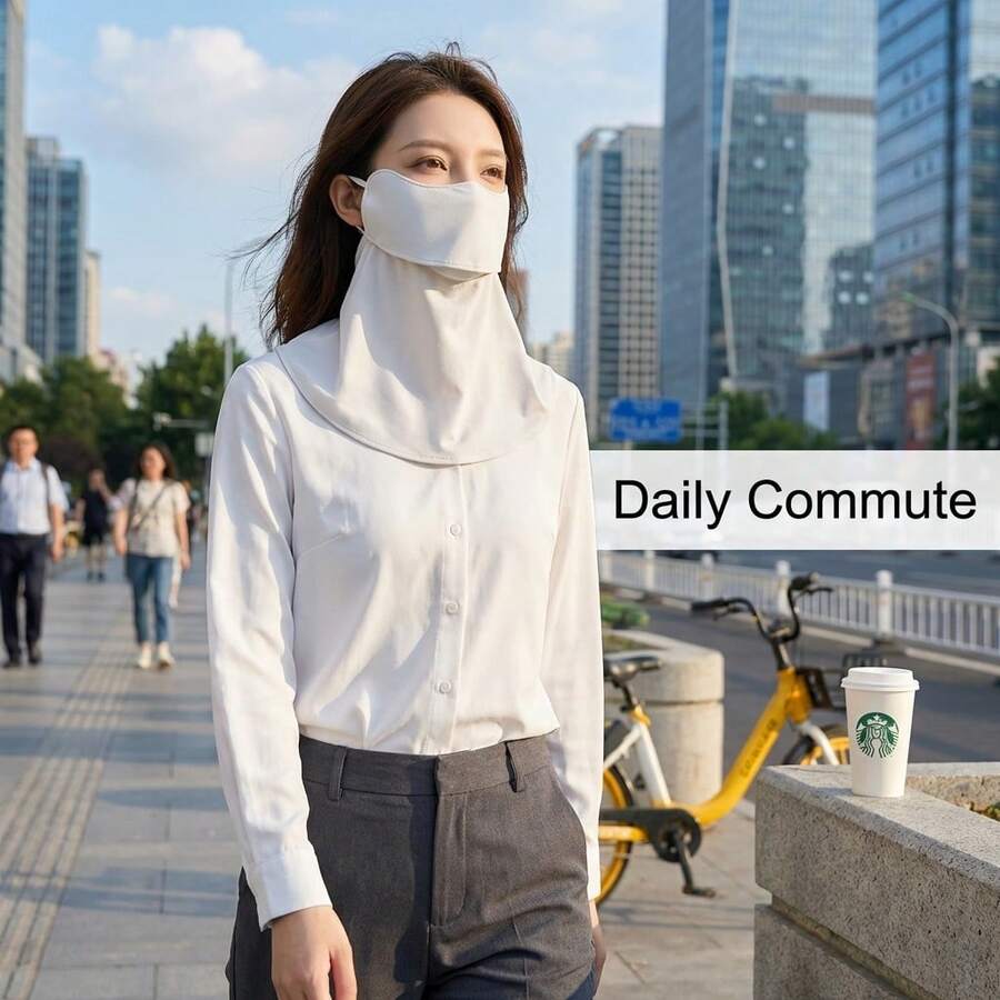 Mặt nạ chống tia UV toàn mặt và cổ mùa hè, mặt nạ uống nước, chống tia UV, khẩu trang che nắng cho nữ, mặt nạ chống nắng, mặt nạ đi xe đạp, lụa băng, kem chống nắng, vật dụng cần thiết cho những ngày hè nóng bức. - Nhiều màu - Xem 1