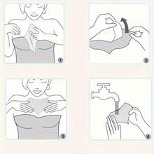 2pcs Neck Wrinkle Patches Chest Pads, Anti Silicone Patches, Reusable , Overnight Treatment For Sidesleeper - Multicolor - View 3