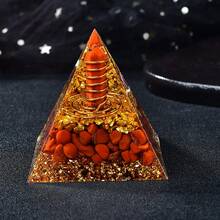 CUPIDCRYSTAL 1pc Orgone Lapis Lazuli Crystal Chakra Orgonite Pyramid, Suitable For Gifts, Office And Home Decor, Creative Gifts - A - View 18