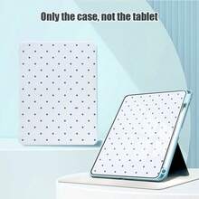 1pc 360° Rotating PU Leather Tablet Case With Pen Slot, Auto Sleep/Wake Function, Compatible With Samsung/Apple/Compatible With Honor/ And Other Popular Models, Dot Pattern, Suitable For Back To School, Valentine's Day, Holiday Gifts - Multicolor - View 3