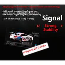 1:24比例遥控漂移赛车，2.4G遥控车，最高时速超过20公里/小时，高速赛车，带漂移轮胎、障碍物和灯光，适合圣诞节 - 彩色 - 查看 9