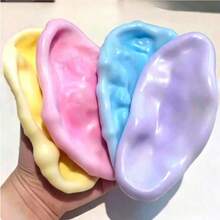 1个可塑形冰皮麻糬捏捏球，多种颜色可选（黄色4厘米），逼真麻糬质感，慢回弹挤压玩具，超薄冰皮减压玩具，便携旅行玩具，节日、生日、复活节、万圣节、圣诞节的理想礼物 - 彩色 - 查看 3