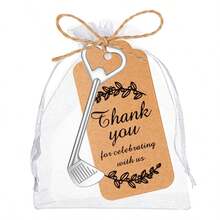 10pcs/Set Golf Club Bottle Opener, Comes With Sand Bag, Rope And Thank You Card, Suitable For Golfers, Gifts, Birthday Parties, Valentines Day, Kitchen And Bar Supplies, Party Favors - View 7