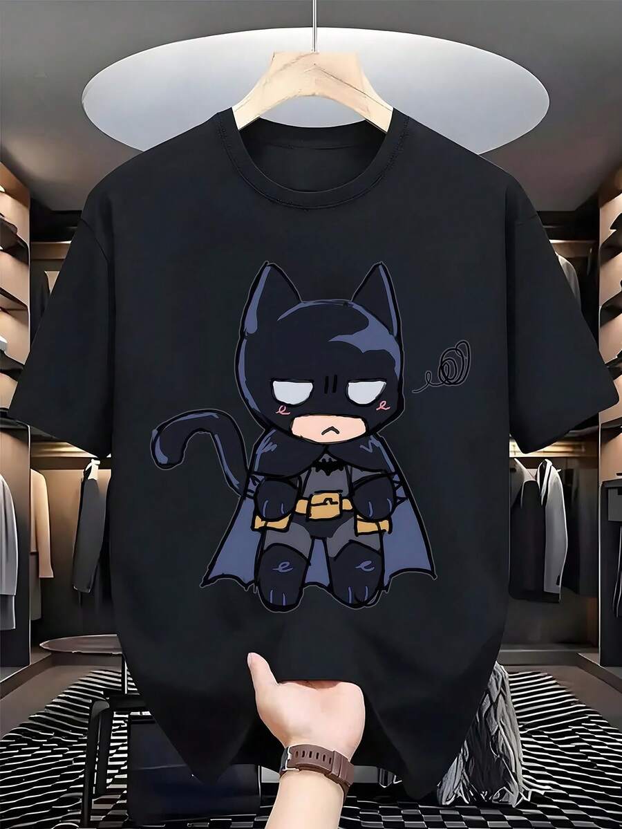 Las camisetas de verano para hombre con temática de Warner Bros. presentan un diseño moderno y un simpático estampado de , lo que las convierte en un regalo ideal para cumpleaños, Halloween, Navidad, Acción de Gracias y la vuelta al cole. - Negro - Ver 1