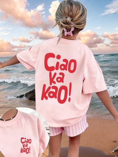 Tween-Mädchen T-Shirt, weich & bequem, geeignet für Outdoor-Sport, lässigen Alltag, Straßen- & Campus-Stil, modischer Mädchen Frühling/Sommer Allround-Top