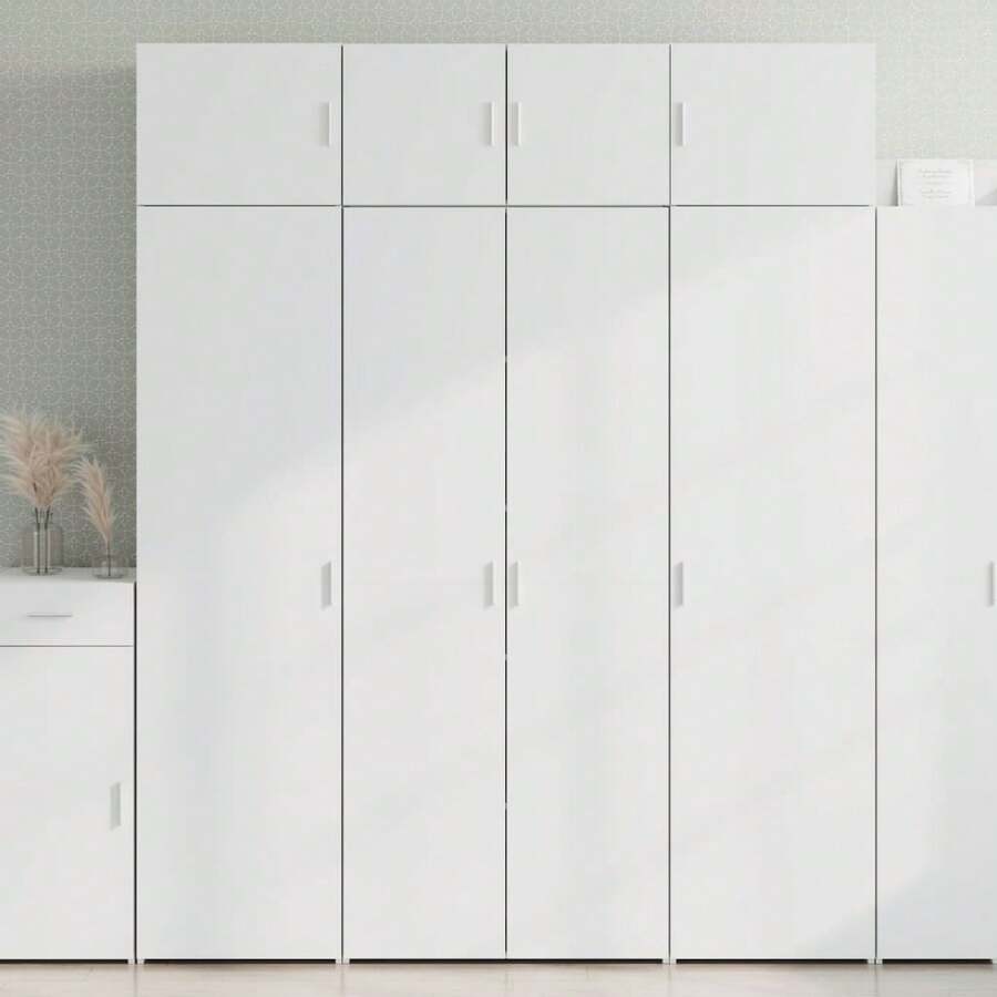 vidaXL Hochschrank Weiß 80x42,5x225 Cm Holzwerkstoff - 白色 - 查看 1