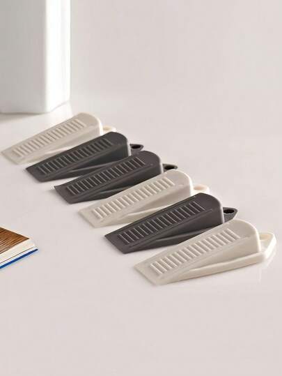2pcs Rubber Wedge Door Stops, Featuring Convenient Mouse-Style Design. Includes Door Stopper, Door Holder, Door Stop Bracket, Protective Cover, Baby Safety Door Stop And Home/Office Door Stopper.