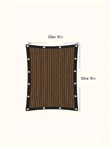 1 pieza Toldo de sombra grueso con protección UV, hecho de HDPE, diseño de rayas tejido minimalista moderno, forma de sombra cuadrada con esquinas triangulares reforzadas y ojales perimetrales completos, bloqueo solar, enfriamiento, privacidad para patio, balcón, camping - multicolor - Ver 3