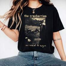 Com Fort Colors The Cranberries 1995 Tour Shirt Vintage Band Tee - 黑色 - 查看 1