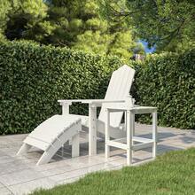 vidaXL Adirondack-Gartentisch Weiß 38x38x46 cm HDPE - A - Übersicht 3