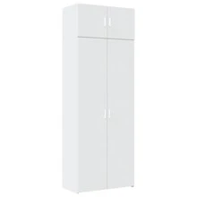 vidaXL Hochschrank Weiß 80x42,5x225 Cm Holzwerkstoff - 白色 - 查看 2