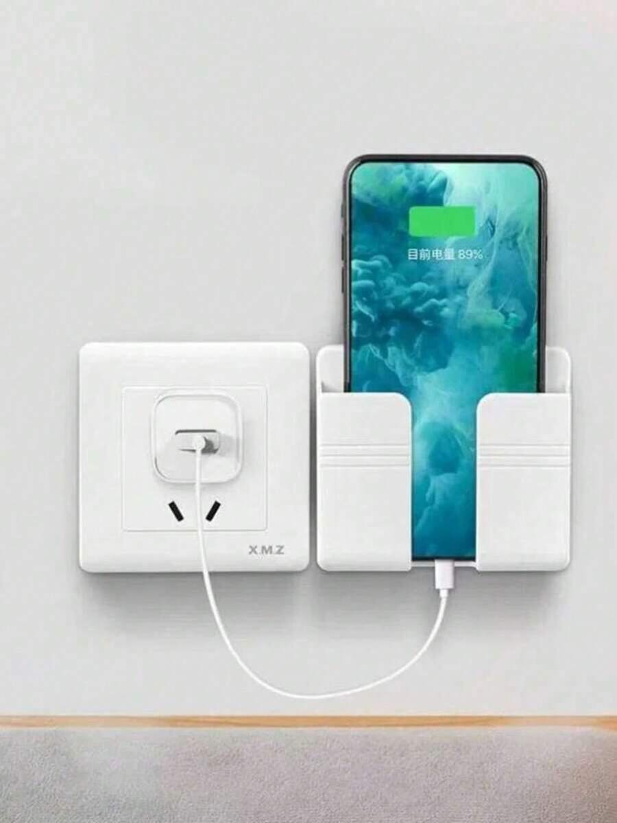 Suporte Multiuso De Parede Para Celular Controle Plástico Para Carregar Celular - Multicolorido - Visão 1