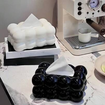 1个乔迁礼物定制云朵纸巾盒，简约塑料纸巾架，适用于新家、浴室和客厅