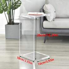 Bàn nhỏ gọn, tối giản với mặt bàn bằng acrylic trong suốt, chất liệu PMMA bền chắc, kiểu dáng hiện đại cho phòng khách. - Trong suốt - Xem 6
