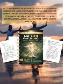 1本初学者太极拳练习手册 - 螺旋装订，包含循序渐进的日常练习，动作轻柔，适合健身、训练和练习，提供分步太极拳指导。 - 彩色 - 查看 4