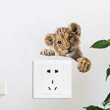 Lion Switch Sticker - Transparent Window Decals, Gifts Suitable For Children, Perfect For Switches And Glass Wall, Self-Adhesive Vinyl Stickers, Suitable For Home And Car Decoration, Suitable For Children Bedroom,Baby Room And Living Room - A - View 6