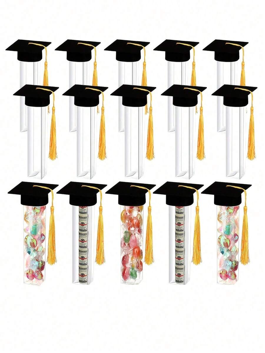 12pcs Graduation Gift Candy Jar Party Favors | Includes Mini Graduation ...