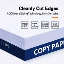 500张/包 白色打印复印纸，70克/80克可选，适用于办公、书写、涂鸦和家庭使用 - 70g - 查看 2