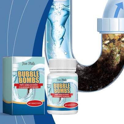 强力管道疏通粉，溶解厨房和浴室管道堵塞物、油脂和异味。快速起效的管道疏通清洁粉，温和不伤管道，除臭并消除难闻气味。