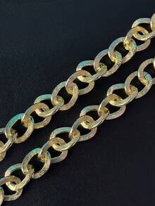 1pc Fashion Hip Hop Metal Waist Chain, Gold Thick Aluminum Chain, Unisex Waist Accessory For Daily, Street, Party Outfit, Men Personalized Jewelry, Gift - Multicolor - View 3