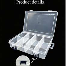 8-Grid Adjustable Plastic Tool Storage Box, Screw Parts Organizer Box, Size: 20*13.5*4.5cm, Suitable For Storing Medicine, Hardware Tools - 1PC - View 4