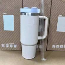 S-TANLEY 40盎司不锈钢保温水瓶，带吸管，大容量，时尚车载保温杯 - 多色40oz - 查看 6