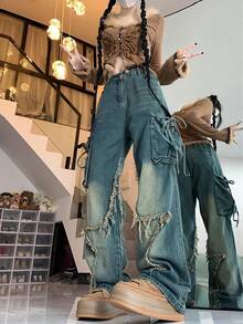 Women Pants - Blue - View 6