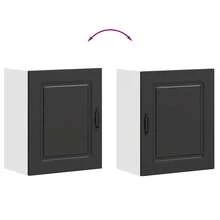 vidaXL Küchen-Hängeschrank Kalmar Schwarz Holzwerkstoff - Noir - Voir 9