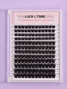 1box/12pcs/144pairs New Style Natural Fibers Extra Long Cluster False Eyelashes For Party, Makeup, Masquerade Lash Clusters, Eyelash Clusters, Individual Eyelashes, Lashes, Fake Lashes - Black - View 9